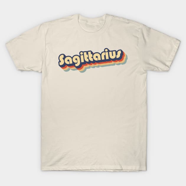 Sagittarius Retro '70s T-Shirt by kamagib@yahoo.com